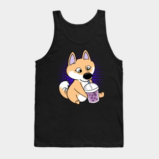 Shiba Inu Dog Kawaii Anime Bubble Tea Boba Tank Top